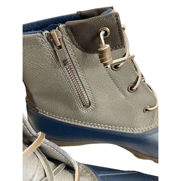 New Sperry Women's Rainboots Syren Gulf Ankle Duck Boots Grey Rubber 10 STS80525 - Picture 6 of 9